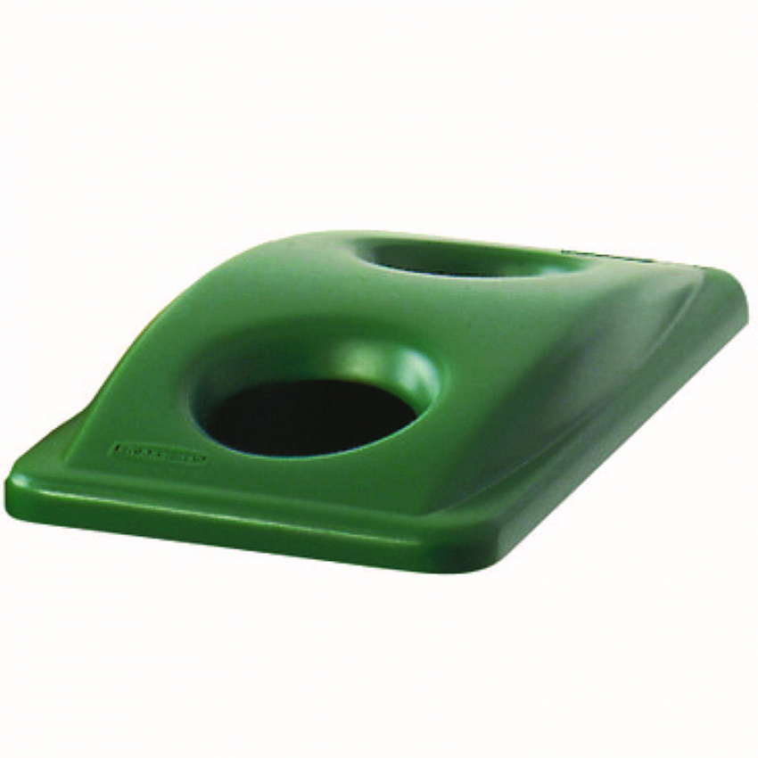 Slim Jim Bottle and Can Recycling Top, 20.38w x 11.38d x 2.75h, Green (269288GN)