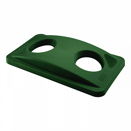 Slim Jim Bottle and Can Recycling Top, 20.38w x 11.38d x 2.75h, Green (269288GN)