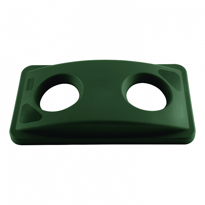 Slim Jim Bottle and Can Recycling Top, 20.38w x 11.38d x 2.75h, Green (269288GN)