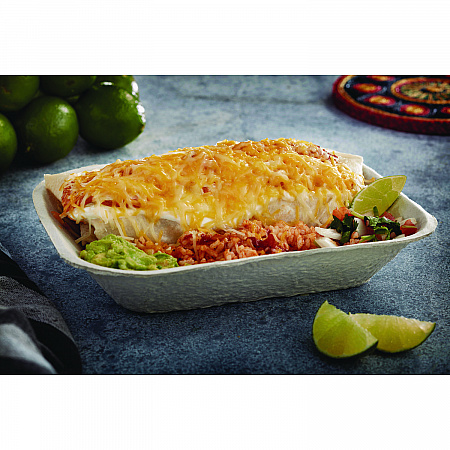 EarthChoice Pulpex Steep Wall Food Tray, 9.1 x 6.9 x 1.75, Natural, Paper, 460/Carton (M633524Y)