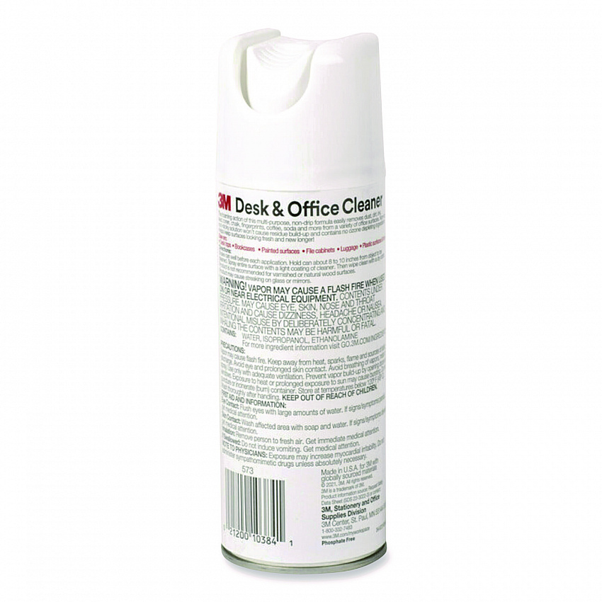 Desk and Office Spray Cleaner, Unscented, 15 oz Aerosol Spray, 12/Carton (573CT)