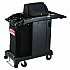Compact Premium Housekeeping Cart, Plastic, 1 Shelf, 23.25