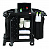 Compact Premium Housekeeping Cart, Plastic, 1 Shelf, 23.25