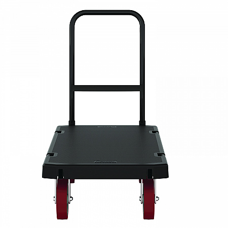 Resin Platform Truck, 1,600 lb Capacity, 24.25 x 52.25 x 41, Black (PDPT2448)