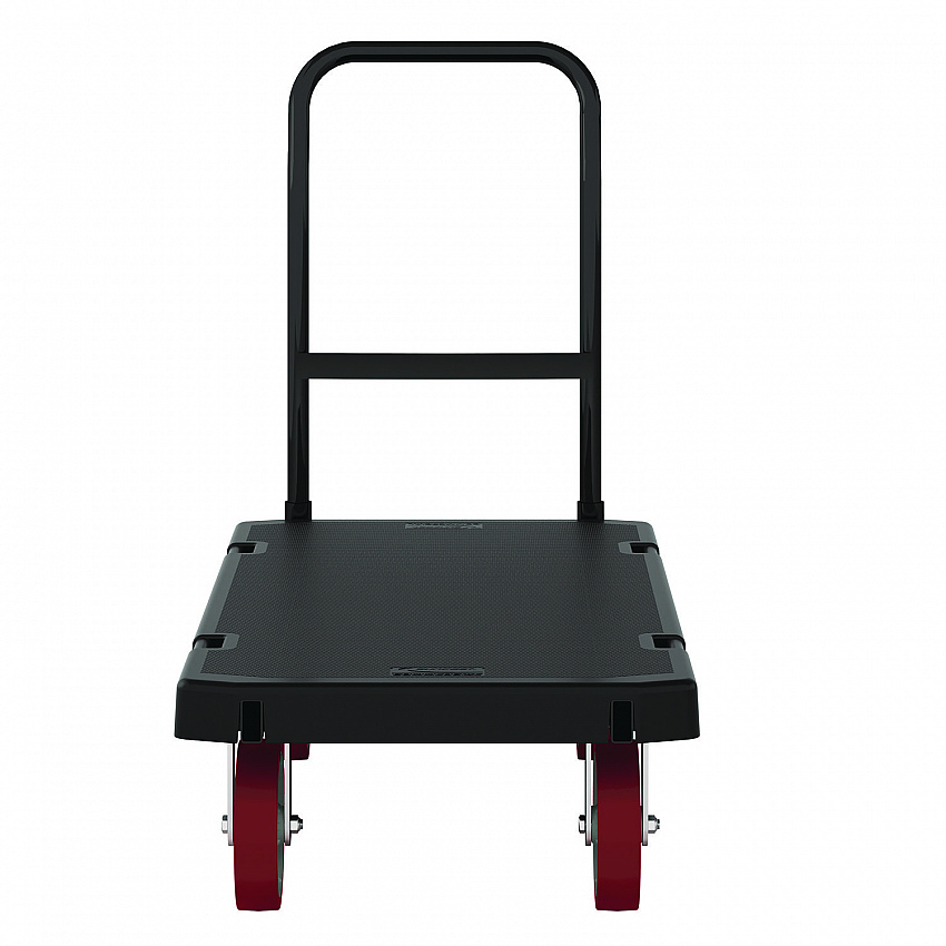 Resin Platform Truck, 1,600 lb Capacity, 24.25 x 52.25 x 41, Black (PDPT2448)