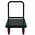 Resin Platform Truck, 1,600 lb Capacity, 24.25 x 52.25 x 41, Black (PDPT2448)
