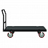 Resin Platform Truck, 1,600 lb Capacity, 30.25 x 64.5 x 41, Black (PDPT3060)