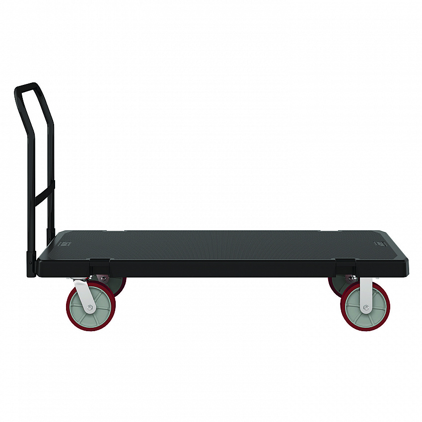 Resin Platform Truck, 1,600 lb Capacity, 30.25 x 64.5 x 41, Black (PDPT3060)