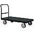 Resin Platform Truck, 1,600 lb Capacity, 30.25 x 64.5 x 41, Black (PDPT3060)