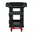 Heavy Duty Plus Utility Cart, Plastic, 2 Shelves, 6 Bins, 500 lb Capacity, 19.5