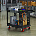 Heavy Duty Plus Utility Cart, Plastic, 2 Shelves, 6 Bins, Capacity, 26.5
