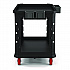 Heavy Duty Plus Utility Cart, Plastic, 2 Shelves, 6 Bins, Capacity, 26.5