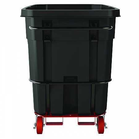 1 cu yd Heavy Duty Tilt Truck, Forkliftable Frame, 2,200 lb Capacity, Black/Red (RMTTHD100)