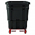 1 cu yd Heavy Duty Tilt Truck, Forkliftable Frame, 2,200 lb Capacity, Black/Red (RMTTHD100)