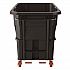1.5 cu yd Standard Duty Tilt Truck, Forkliftable Frame, 1,300 lb Capacity, Black/Red (RMTTSD150)