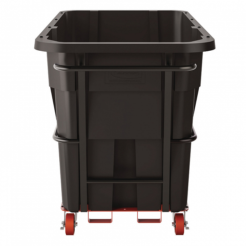 1.5 cu yd Standard Duty Tilt Truck, Forkliftable Frame, 1,300 lb Capacity, Black/Red (RMTTSD150)