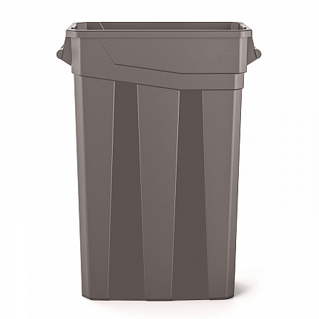 23 Gallon Resin Slim Trash Can, Plastic, Gray (TCNH2030)