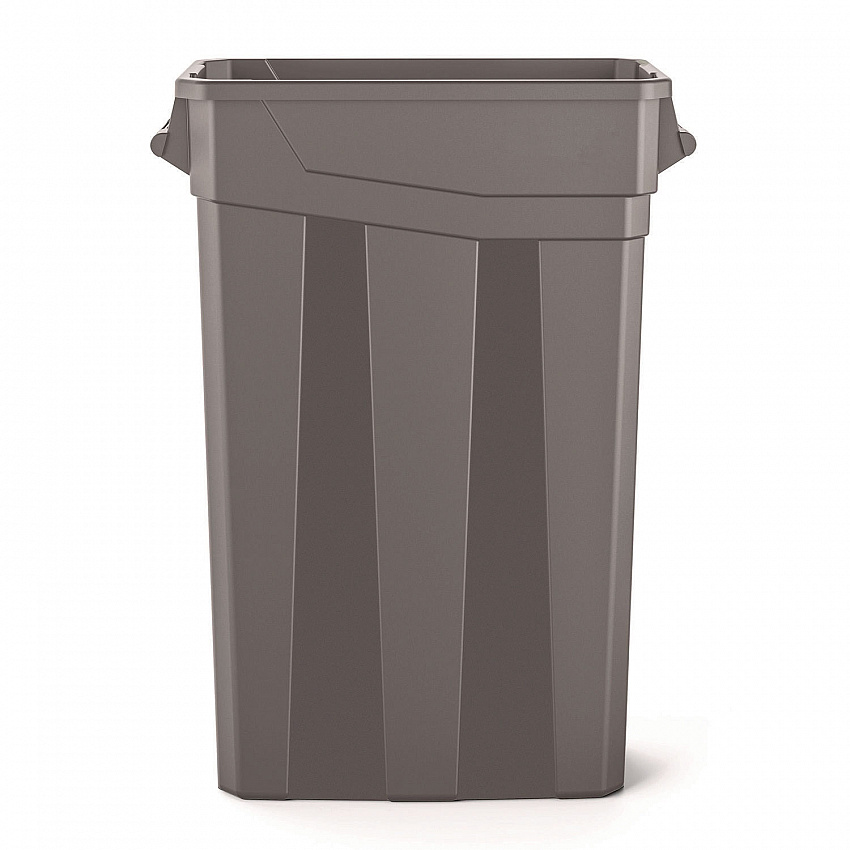 23 Gallon Resin Slim Trash Can, Plastic, Gray (TCNH2030)