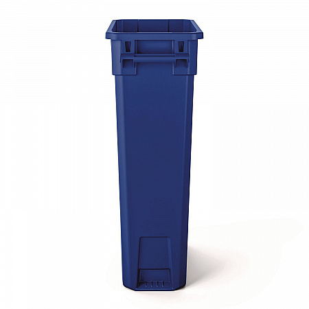 23 Gallon Resin Slim Recycling Trash Can, Plastic, Blue/White (TCNH2030BLR)