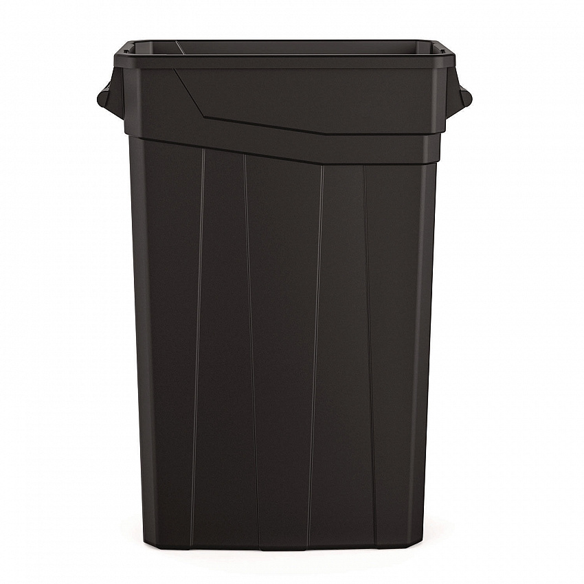 23 Gallon Resin Slim Trash Can, Plastic, Black (TCNH2030BK)