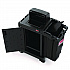 High Security Housekeeping Cart, Plastic, 1 Shelf, 3 Bins, 23.19 x 53.23 x 53.02, Black (CCH255A)