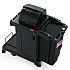 High Security Housekeeping Cart, Plastic, 1 Shelf, 3 Bins, 23.19 x 53.23 x 53.02, Black (CCH255A)
