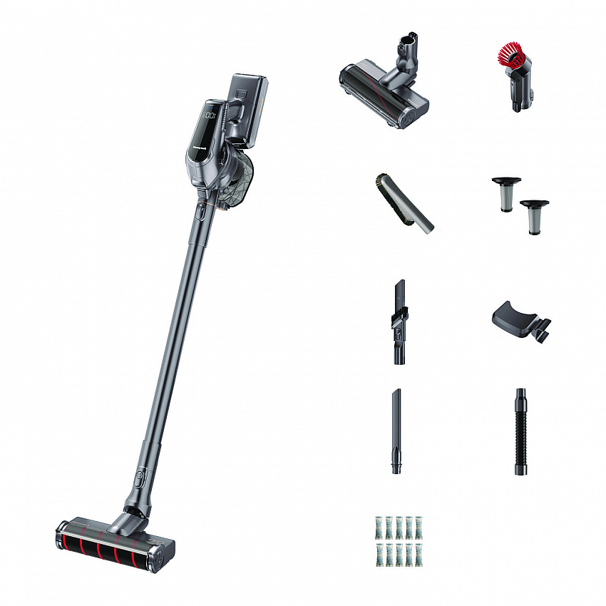 Aeromax Pro VC16 Cordless Vacuum, 8.5" Cleaning Path, Dark Silver (HVC16AMPSG01)