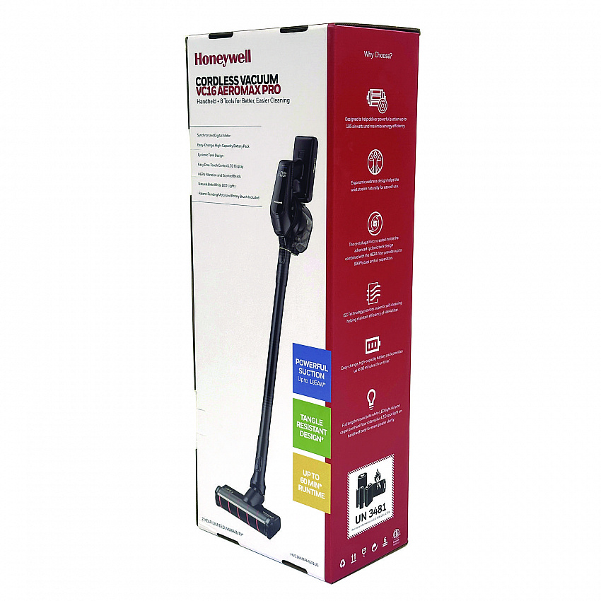Aeromax Pro VC16 Cordless Vacuum, 8.5" Cleaning Path, Dark Silver (HVC16AMPSG01)