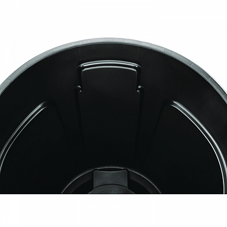 Vented Round Brute Container, 32 gal, Plastic, Black, 6/Carton (1867531CT)