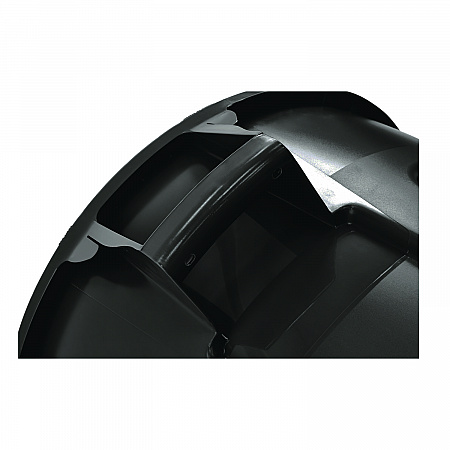 Vented Round Brute Container, 32 gal, Plastic, Black, 6/Carton (1867531CT)