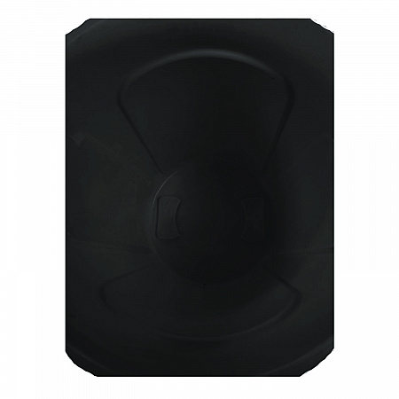 Vented Round Brute Container, 32 gal, Plastic, Black, 6/Carton (1867531CT)