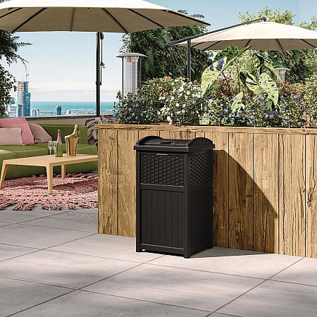 30 Gallon Trash Hideaway, Plastic, Black (GHW1732BK)