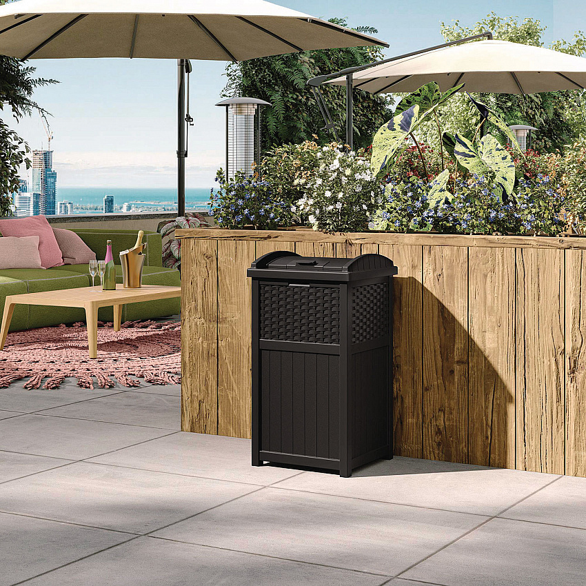 30 Gallon Trash Hideaway, Plastic, Black (GHW1732BK)