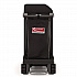 Partially Assembled Premium Housekeeping Cart, Plastic, 1 Shelf, 24 x 62.13 x 49.75, Black (HKC2002)