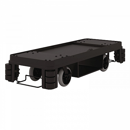 Partially Assembled Premium Housekeeping Cart, Plastic, 1 Shelf, 24 x 62.13 x 49.75, Black (HKC2002)