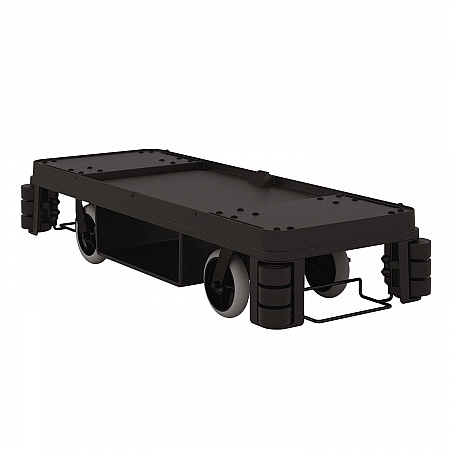 Partially Assembled Premium Housekeeping Cart, Plastic, 1 Shelf, 24 x 62.13 x 49.75, Black (HKC2002)