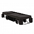Partially Assembled Premium Housekeeping Cart, Plastic, 1 Shelf, 24 x 62.13 x 49.75, Black (HKC2002)