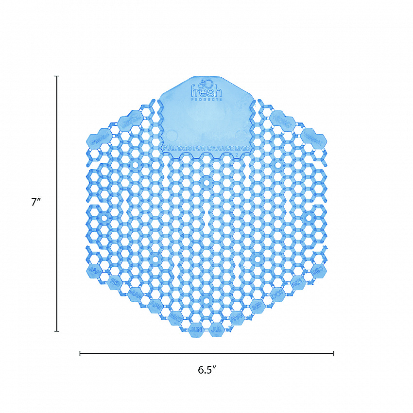 Wave 3D Urinal Deodorizer, Cotton Blossom Scent, Blue, 10/Box (3WDS60CBLBX)