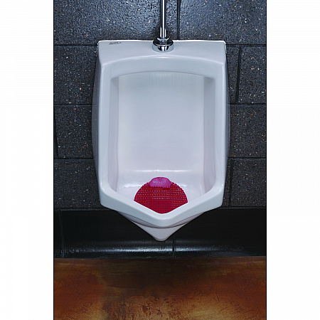 Slant7 with Terminator Urinal Screen, Forest Scent, Red, 5/Box (S7TBX)