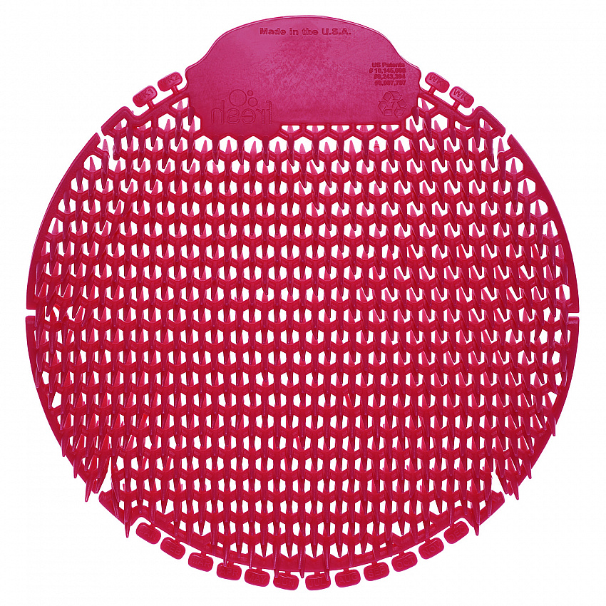 Slant7 with Terminator Urinal Screen, Forest Scent, Red, 5/Box (S7TBX)