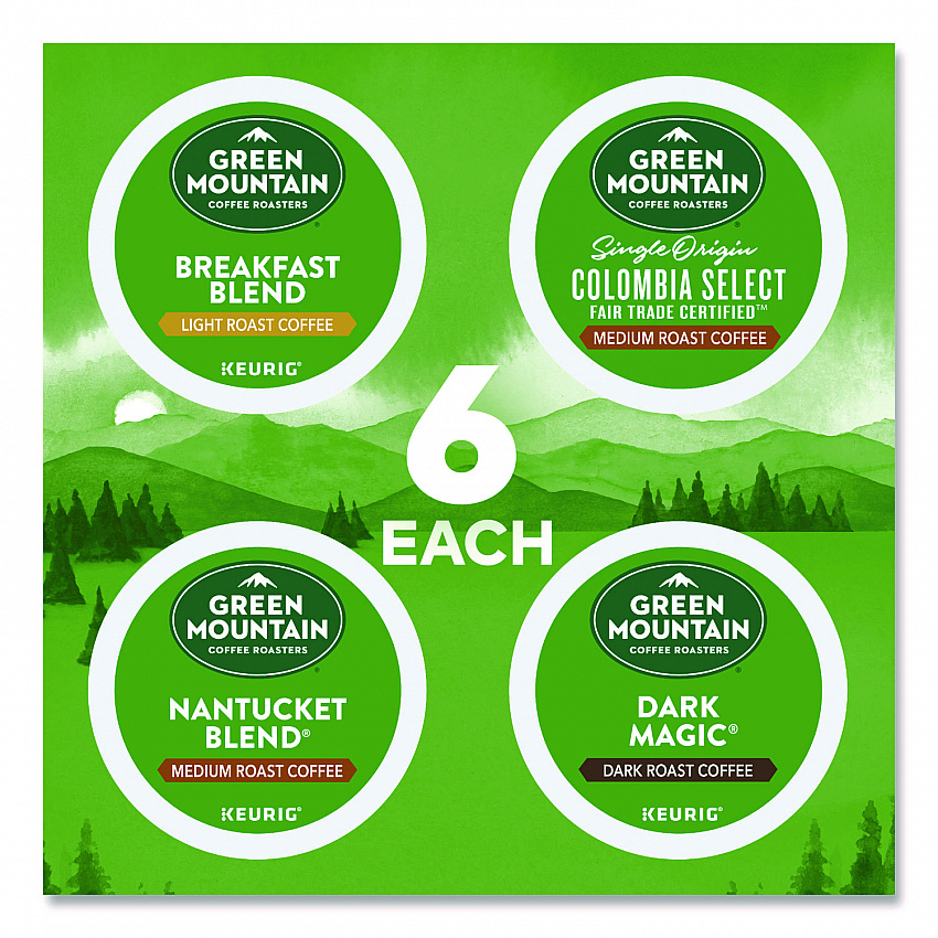 Regular Variety Pack Coffee K-Cups, Assorted Flavors, 96/Carton (9974CT)