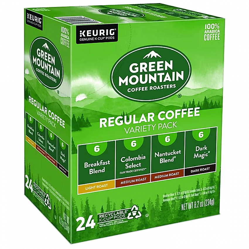 Regular Variety Pack Coffee K-Cups, Assorted Flavors, 96/Carton (9974CT)