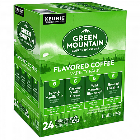 Flavored Variety Coffee K-Cups, Assorted Flavors, 0.38 oz K-Cup, 24/Box (9975)