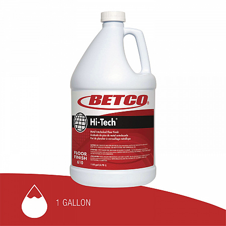 Hi Tech Floor Finish, 1 gal Bottle, 4/Carton (6100400)