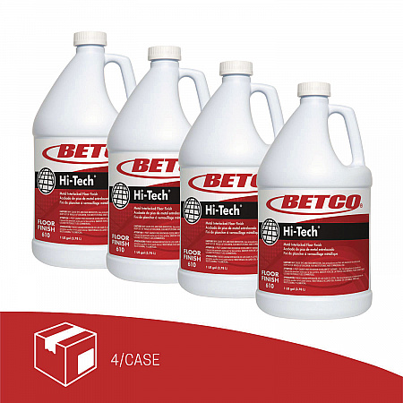 Hi Tech Floor Finish, 1 gal Bottle, 4/Carton (6100400)
