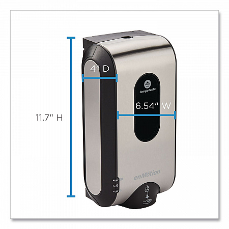 GP enMotion Automated Touchless Soap/Sanitizer Dispenser, 1,200 mL, 4.6 x 7.13 x 14.06, Stainless (52060)