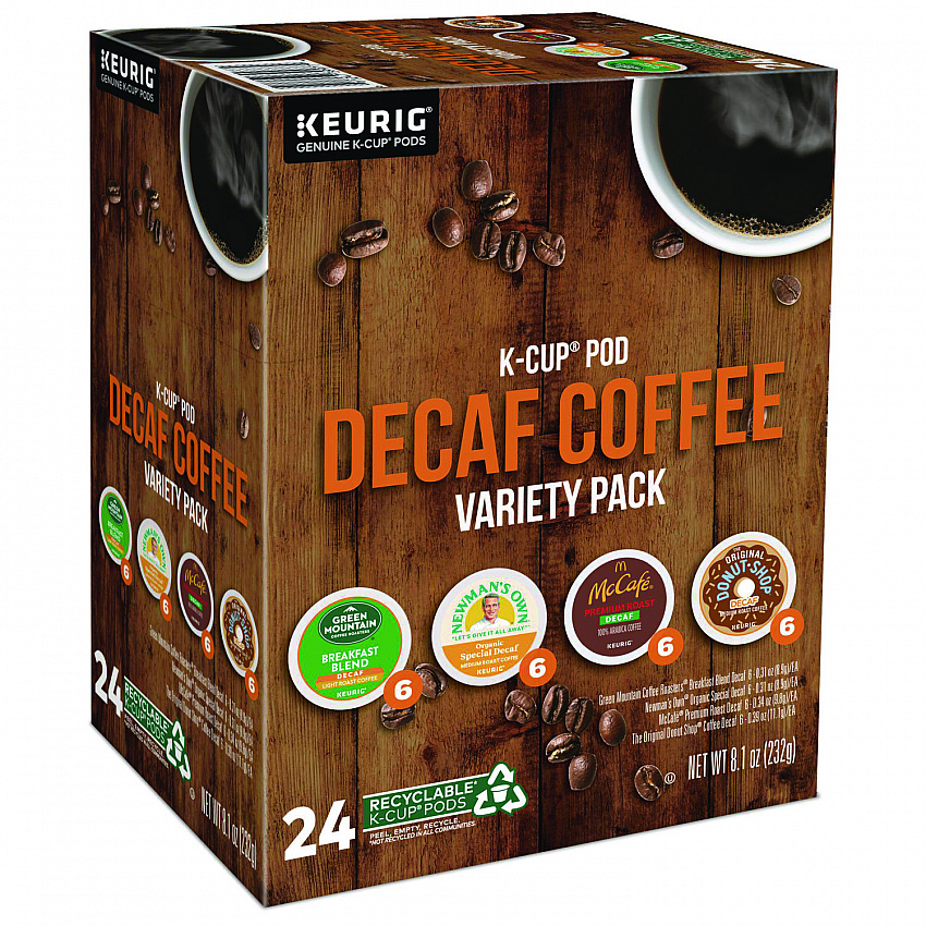 Decaf Variety Coffee K-Cups, Assorted Flavors, 96/Carton (9977CT)