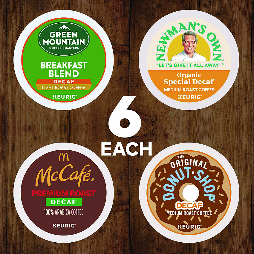 Decaf Variety Coffee K-Cups, Assorted Flavors, 96/Carton (9977CT)