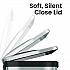 Step Pedal-Sensor Trash Can, 13 gal, Plastic/Stainless Steel, Silver/Black (HLS13SB)