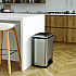 Step Pedal-Sensor Trash Can, 13 gal, Plastic/Stainless Steel, Silver/Black (HLS13SB)